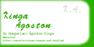 kinga agoston business card